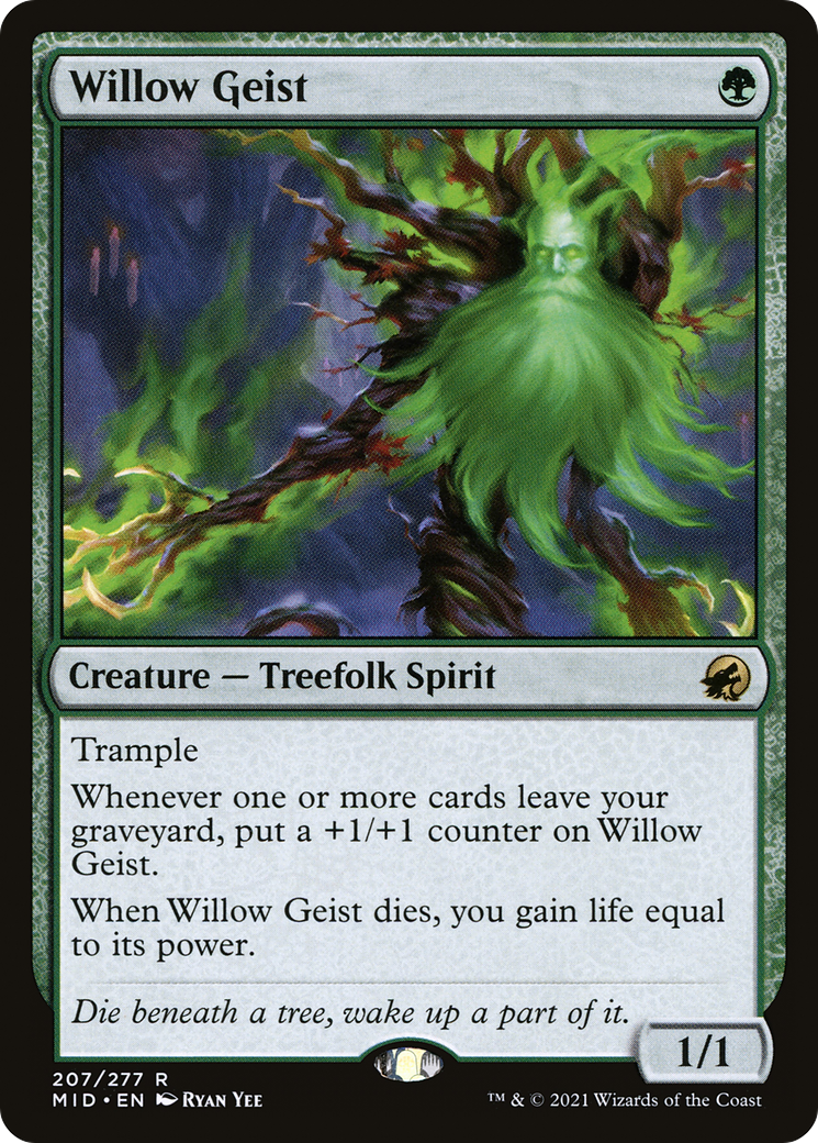 Willow Geist (MID-207) - Innistrad: Midnight Hunt Foil - Premium MTG Single from Wizards of the Coast - Just $0.08! Shop now at Game Crave Tournament Store