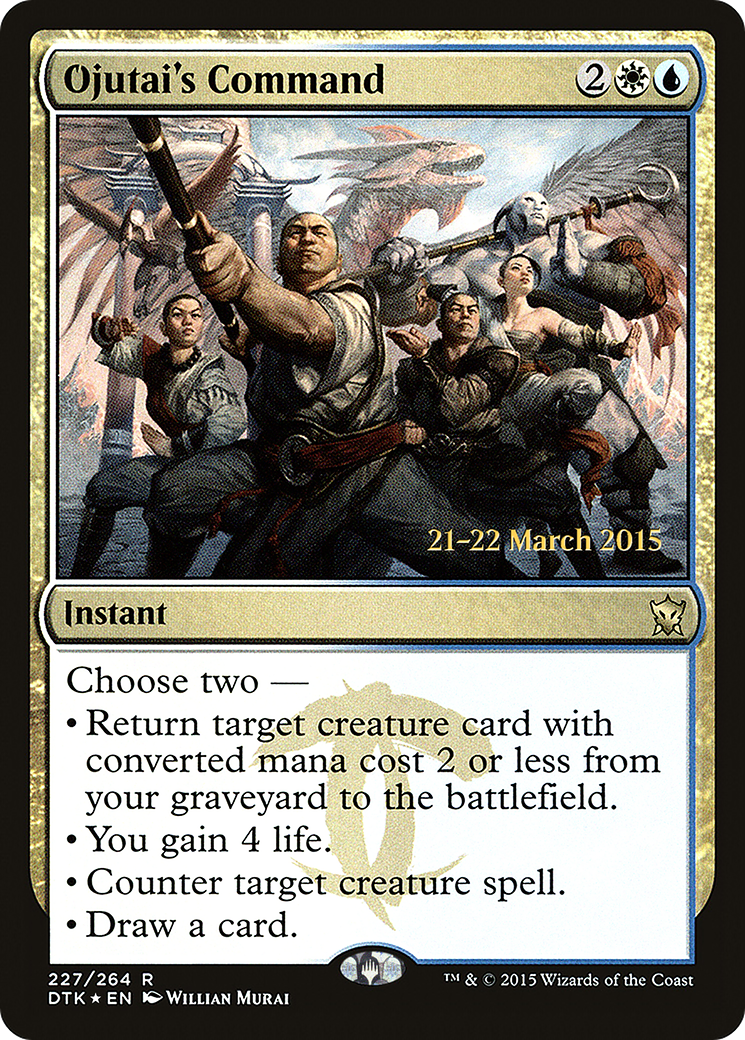 Ojutai's Command (PDTK-227S) - Dragons of Tarkir Promos Foil - Premium MTG Single from Wizards of the Coast - Just $0.13! Shop now at Game Crave Tournament Store