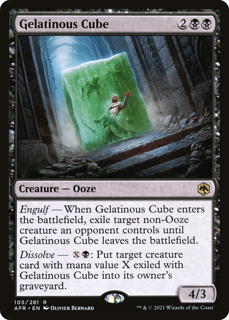 Gelatinous Cube (AFR-105) - Adventures in the Forgotten Realms Foil - Premium MTG Single from Wizards of the Coast - Just $0.25! Shop now at Game Crave Tournament Store