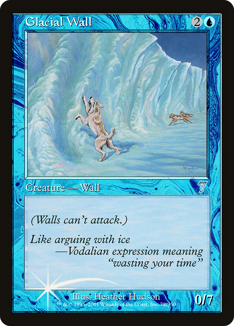 Glacial Wall (7ED-78★) - Seventh Edition Foil - Premium MTG Single from Wizards of the Coast - Just $4.44! Shop now at Game Crave Tournament Store