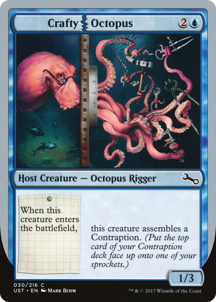 Crafty Octopus (UST-030) - Unstable Foil - Premium MTG Single from Wizards of the Coast - Just $0.30! Shop now at Game Crave Tournament Store
