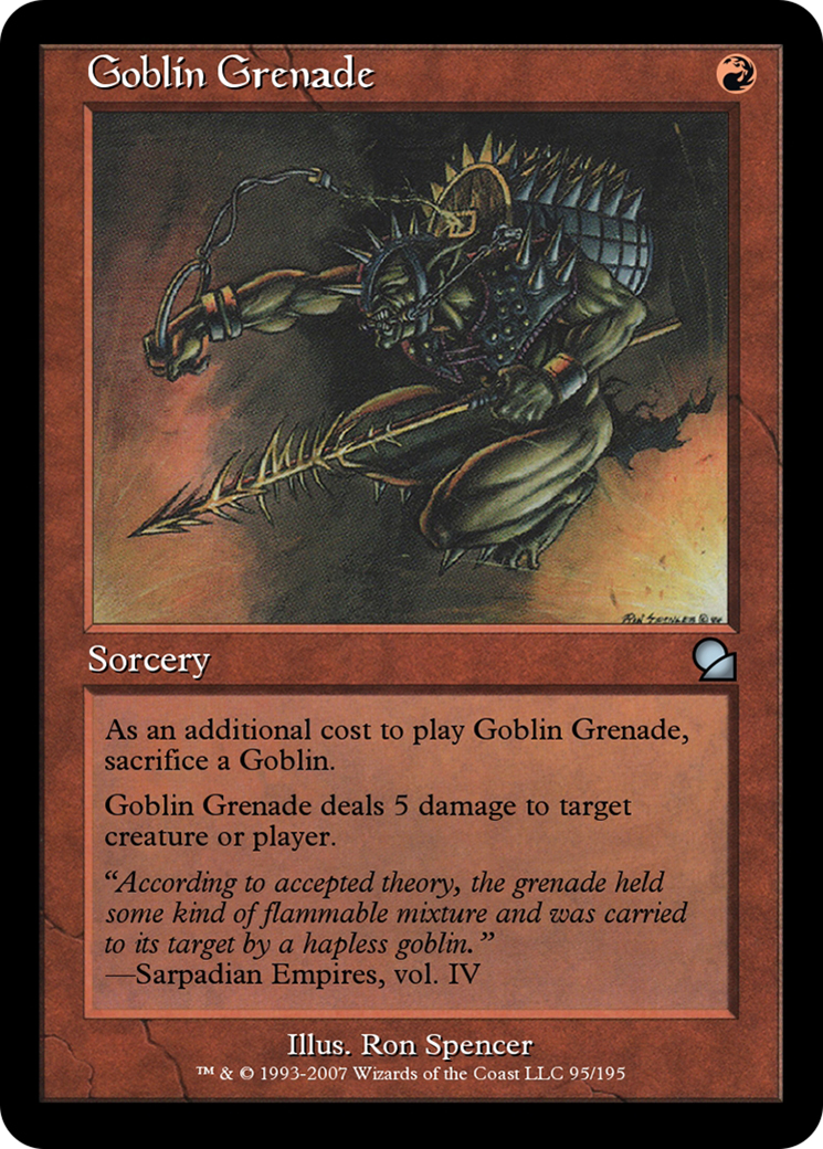 Goblin Grenade (ME1-095) - Masters Edition Foil - Premium MTG Single from Wizards of the Coast - Just $0! Shop now at Game Crave Tournament Store