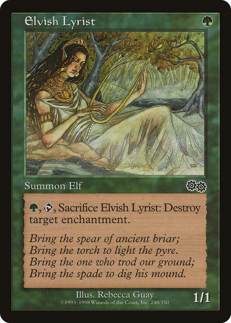 Elvish Lyrist (USG-248) - Urza's Saga - Premium MTG Single from Wizards of the Coast - Just $0.24! Shop now at Game Crave Tournament Store