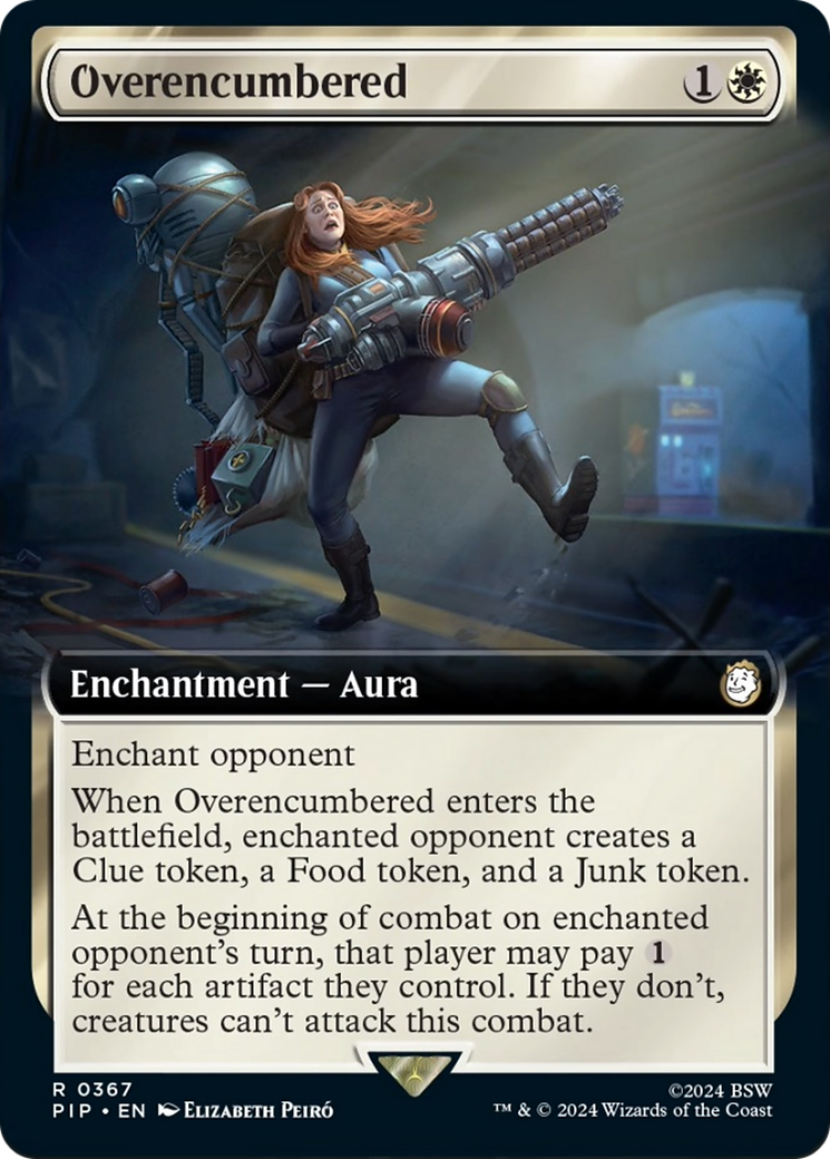 Overencumbered (PIP-367) - Fallout: (Extended Art) - Premium MTG Single from Wizards of the Coast - Just $0.08! Shop now at Game Crave Tournament Store