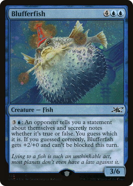 Blufferfish (UNF-325) - Unfinity Foil - Premium MTG Single from Wizards of the Coast - Just $0.08! Shop now at Game Crave Tournament Store