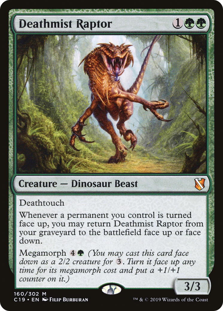 Deathmist Raptor (C19-160) - Commander 2019 - Premium MTG Single from Wizards of the Coast - Just $0.26! Shop now at Game Crave Tournament Store