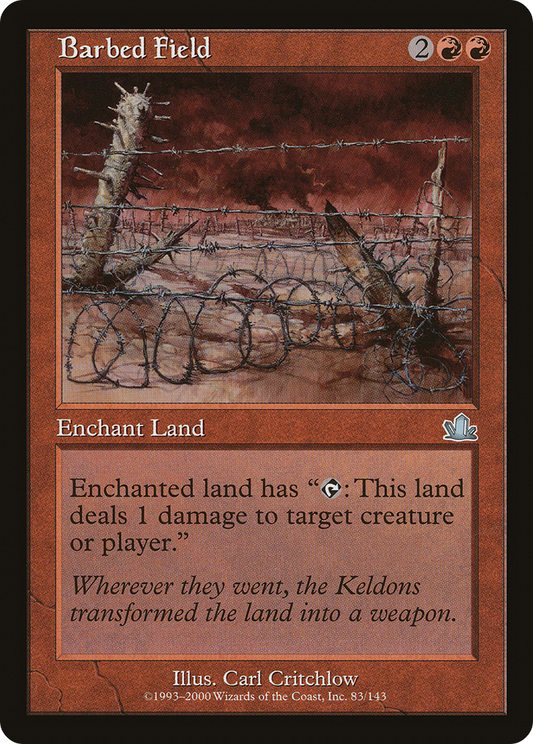 Barbed Field (PCY-083) - Prophecy Foil - Premium MTG Single from Wizards of the Coast - Just $9.27! Shop now at Game Crave Tournament Store