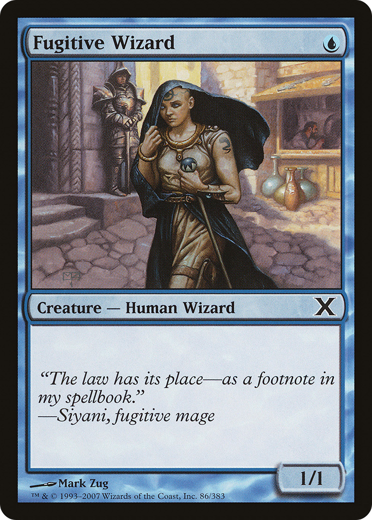 Fugitive Wizard (10E-086) - Tenth Edition - Premium MTG Single from Wizards of the Coast - Just $0.25! Shop now at Game Crave Tournament Store