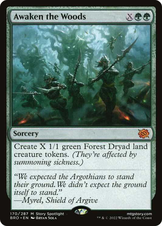 Awaken the Woods (BRO-170) - The Brothers' War Foil - Premium MTG Single from Wizards of the Coast - Just $4.26! Shop now at Game Crave Tournament Store
