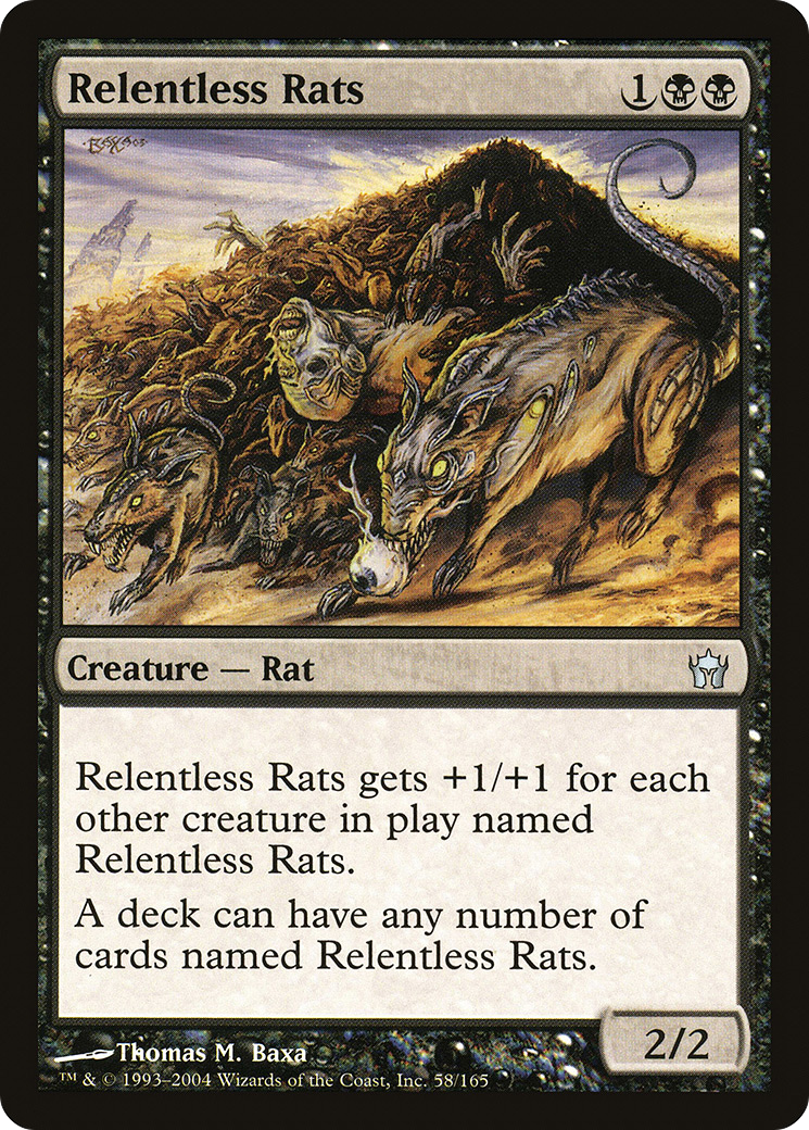 Relentless Rats (5DN-058) - Fifth Dawn - Premium MTG Single from Wizards of the Coast - Just $1.98! Shop now at Game Crave Tournament Store