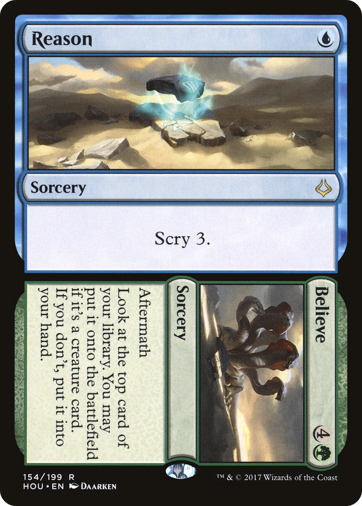 Reason // Believe (HOU-154) - Hour of Devastation - Premium MTG Single from Wizards of the Coast - Just $0.08! Shop now at Game Crave Tournament Store
