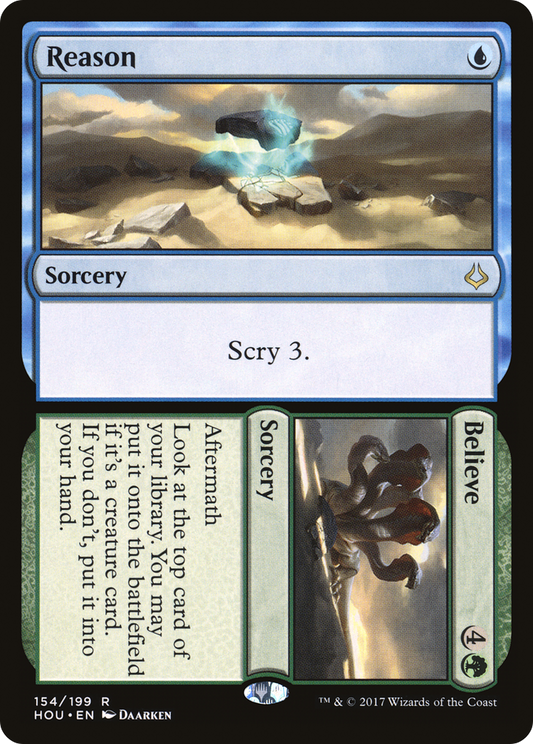 Reason // Believe (HOU-154) - Hour of Devastation - Premium MTG Single from Wizards of the Coast - Just $0.08! Shop now at Game Crave Tournament Store