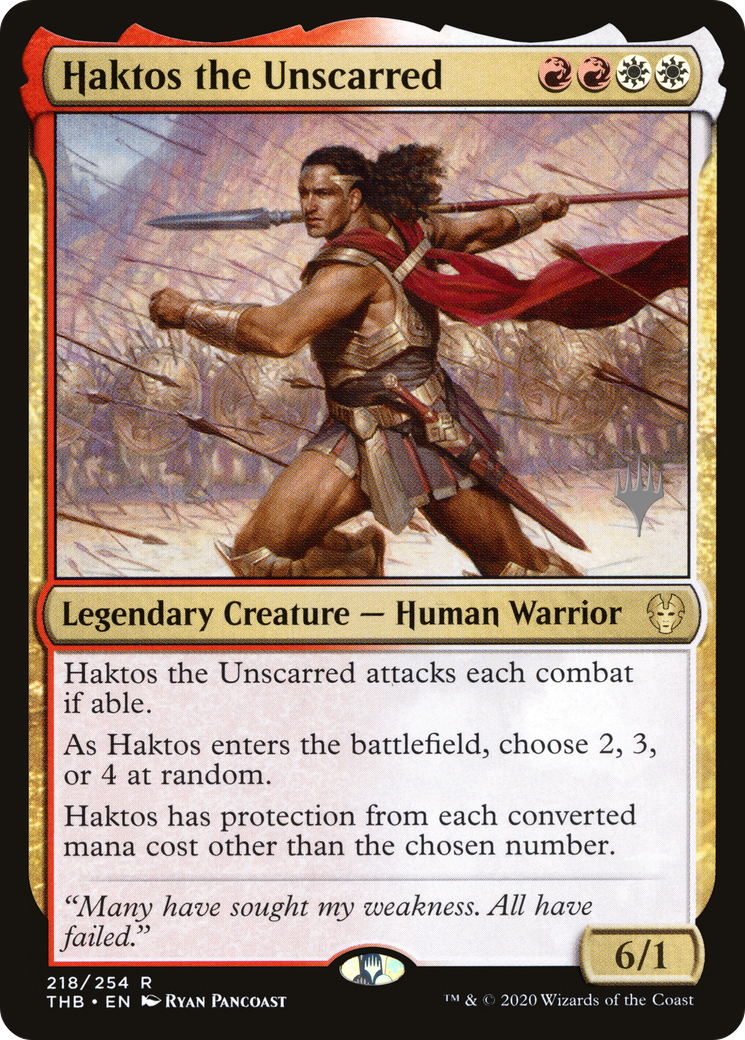 Haktos the Unscarred (PTHB-218P) - Theros Beyond Death Promos Foil - Premium MTG Single from Wizards of the Coast - Just $0.11! Shop now at Game Crave Tournament Store