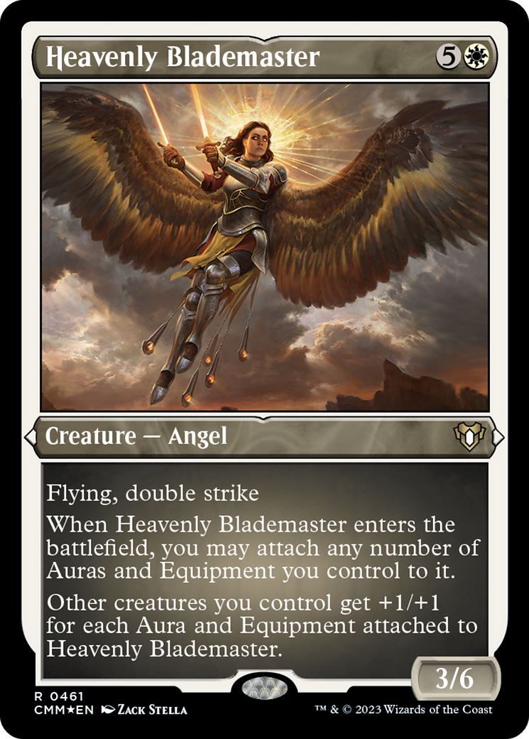 Heavenly Blademaster (CMM-461) - Commander Masters Etched Foil - Premium MTG Single from Wizards of the Coast - Just $0.34! Shop now at Game Crave Tournament Store
