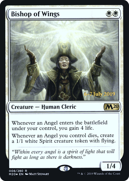 Bishop of Wings (PM20-08S) - Core Set 2020 Promos Foil - Premium MTG Single from Wizards of the Coast - Just $5.90! Shop now at Game Crave Tournament Store