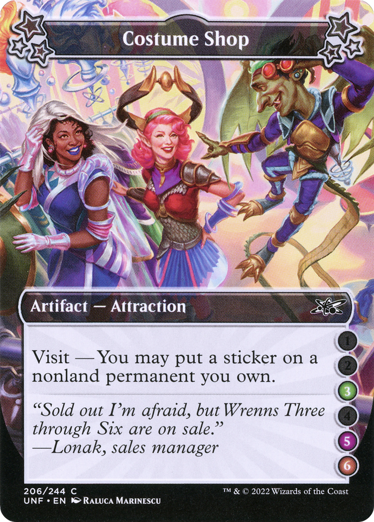 Costume Shop (UNF-206E) - Unfinity - Premium MTG Single from Wizards of the Coast - Just $0.08! Shop now at Game Crave Tournament Store
