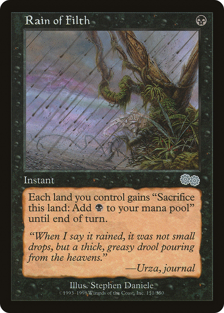 Rain of Filth (USG-151) - Urza's Saga - Premium MTG Single from Wizards of the Coast - Just $0.84! Shop now at Game Crave Tournament Store