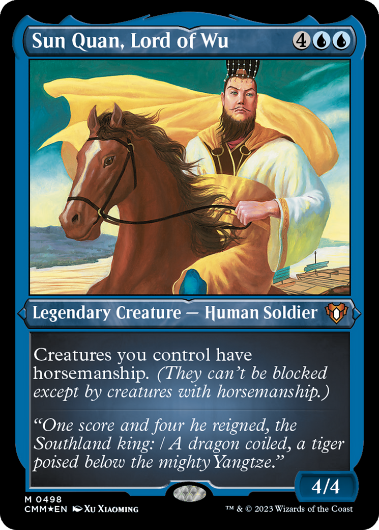Sun Quan, Lord of Wu (CMM-498) - Commander Masters Etched Foil - Premium MTG Single from Wizards of the Coast - Just $2.62! Shop now at Game Crave Tournament Store
