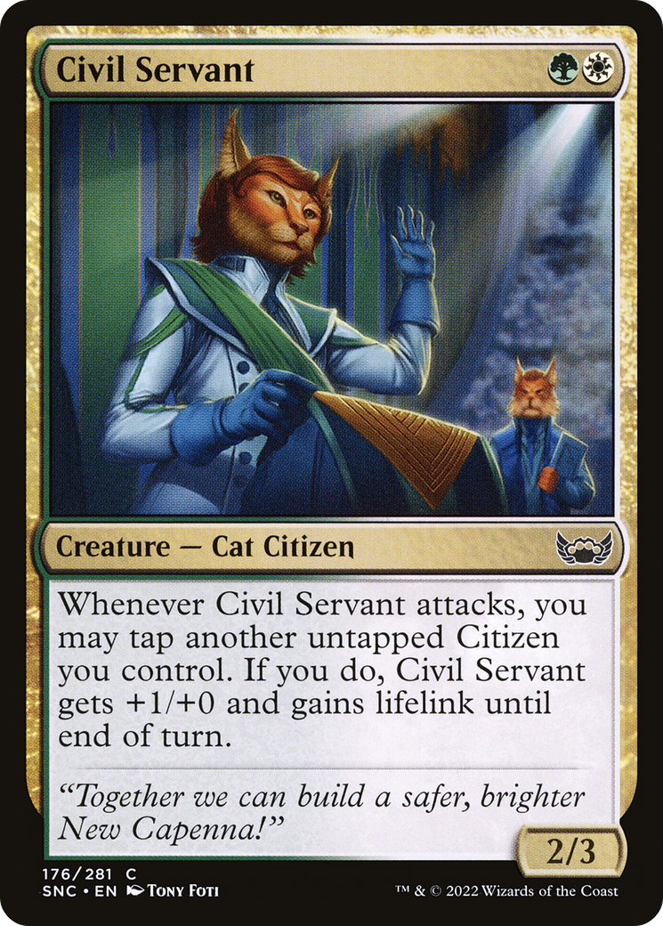 Civil Servant (SNC-176) - Streets of New Capenna - Premium MTG Single from Wizards of the Coast - Just $0.25! Shop now at Game Crave Tournament Store