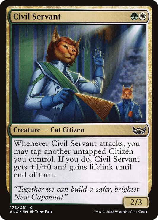 Civil Servant (SNC-176) - Streets of New Capenna - Premium MTG Single from Wizards of the Coast - Just $0.25! Shop now at Game Crave Tournament Store