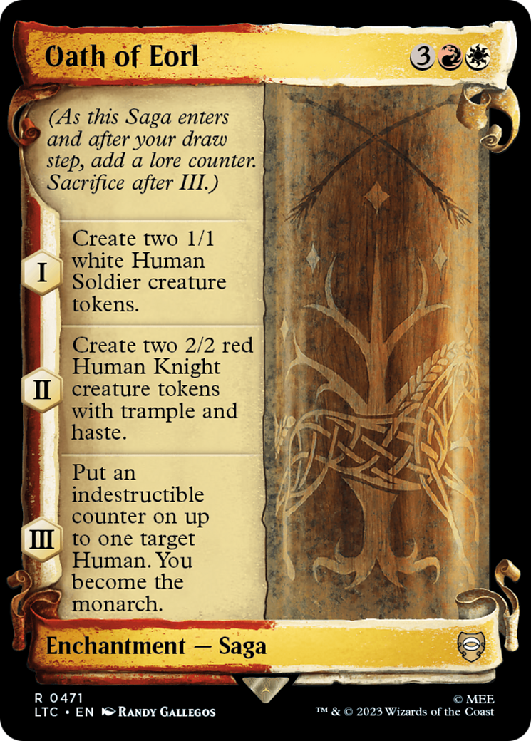 Oath of Eorl (LTC-471) - Tales of Middle-earth Commander: (Showcase) - Premium MTG Single from Wizards of the Coast - Just $0.21! Shop now at Game Crave Tournament Store