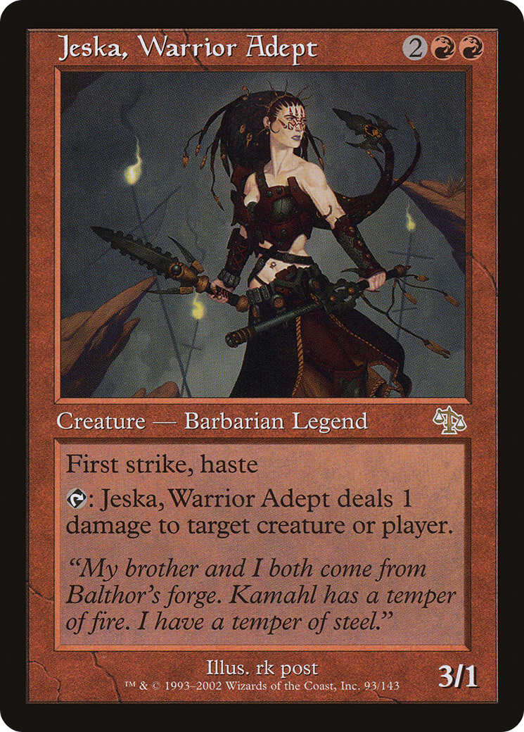 Jeska, Warrior Adept (JUD-093) - Judgment - Premium MTG Single from Wizards of the Coast - Just $0.72! Shop now at Game Crave Tournament Store