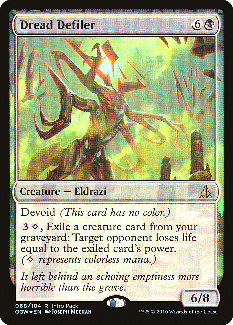 Dread Defiler (POGW-068) - Oath of the Gatewatch Promos: (devoid) Foil - Premium MTG Single from Wizards of the Coast - Just $0.08! Shop now at Game Crave Tournament Store