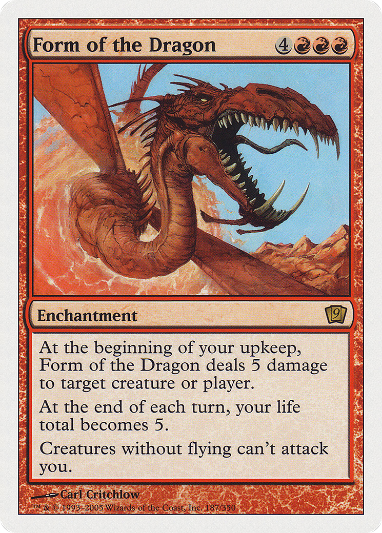 Form of the Dragon (9ED-187) - Ninth Edition - Premium MTG Single from Wizards of the Coast - Just $0.13! Shop now at Game Crave Tournament Store