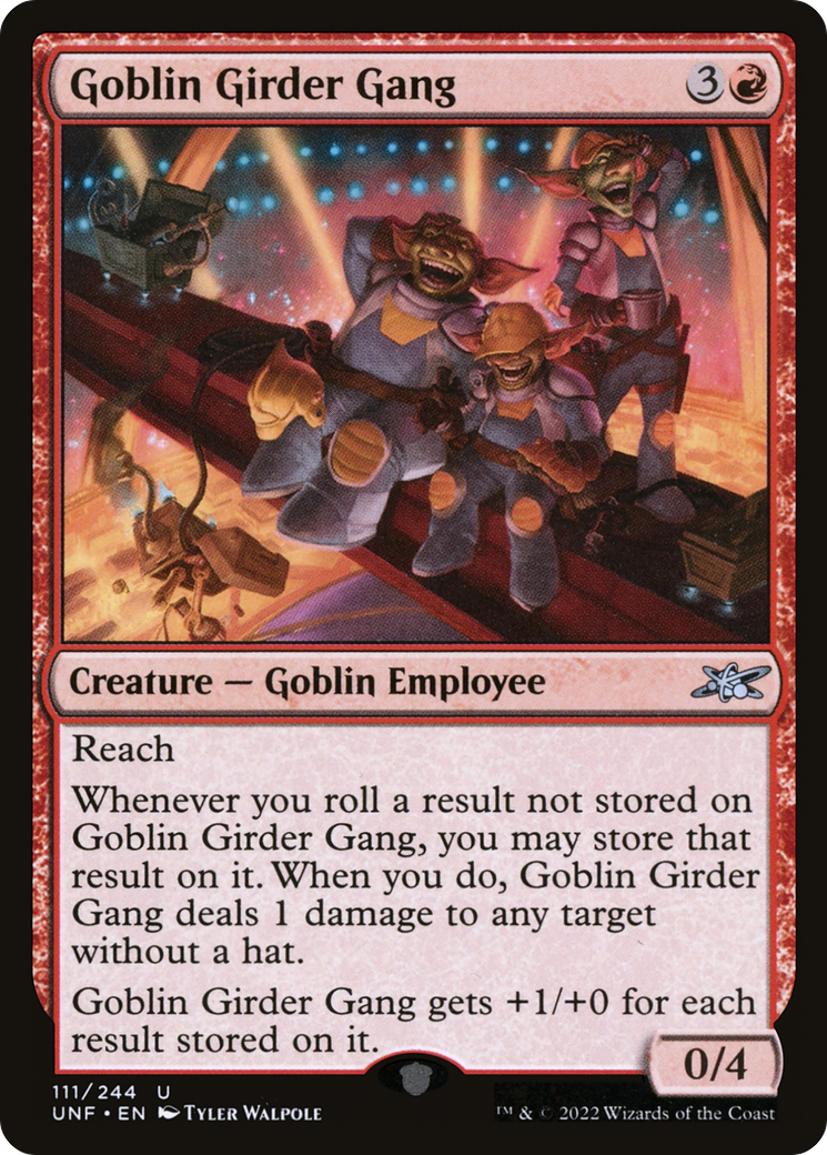 Goblin Girder Gang (UNF-111) - Unfinity - Premium MTG Single from Wizards of the Coast - Just $0.08! Shop now at Game Crave Tournament Store