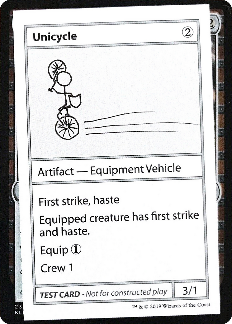 Unicycle (CMB2-110) - Mystery Booster Playtest Cards 2021 - Premium MTG Single from Wizards of the Coast - Just $0.18! Shop now at Game Crave Tournament Store