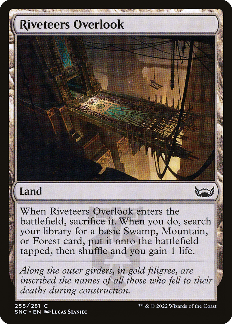 Riveteers Overlook (SNC-255) - Streets of New Capenna - Premium MTG Single from Wizards of the Coast - Just $0.25! Shop now at Game Crave Tournament Store