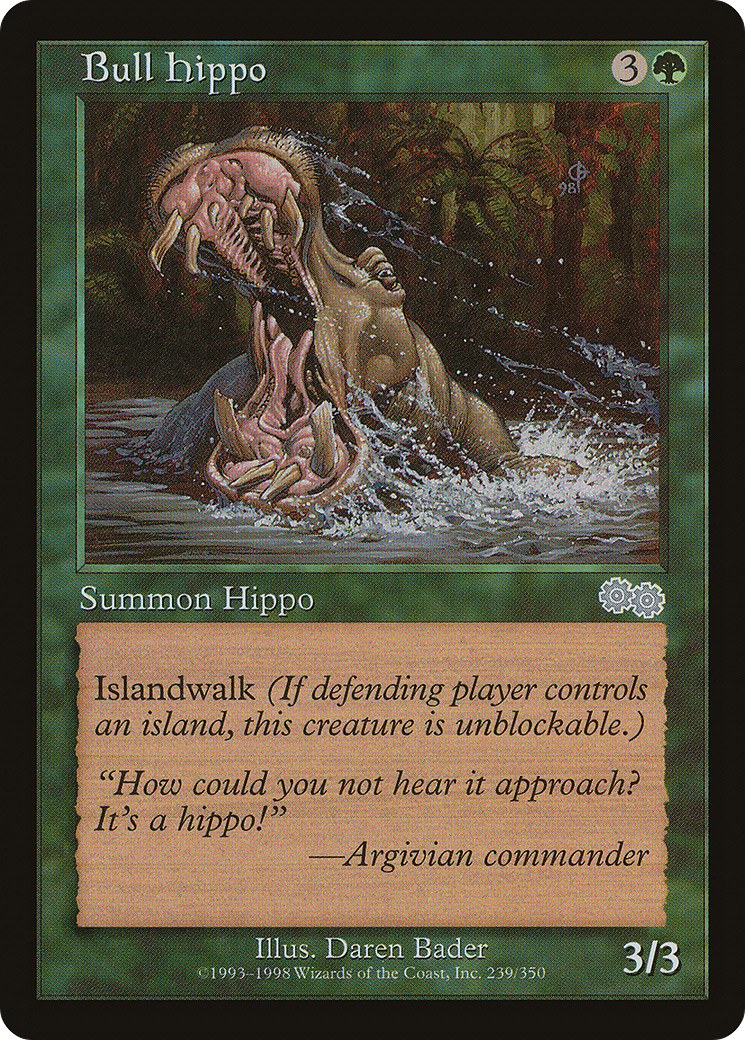 Bull Hippo (USG-239) - Urza's Saga - Premium MTG Single from Wizards of the Coast - Just $0.08! Shop now at Game Crave Tournament Store