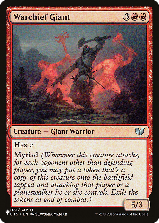 Warchief Giant (PLIST-1268) - The List - Premium MTG Single from Wizards of the Coast - Just $0.33! Shop now at Game Crave Tournament Store