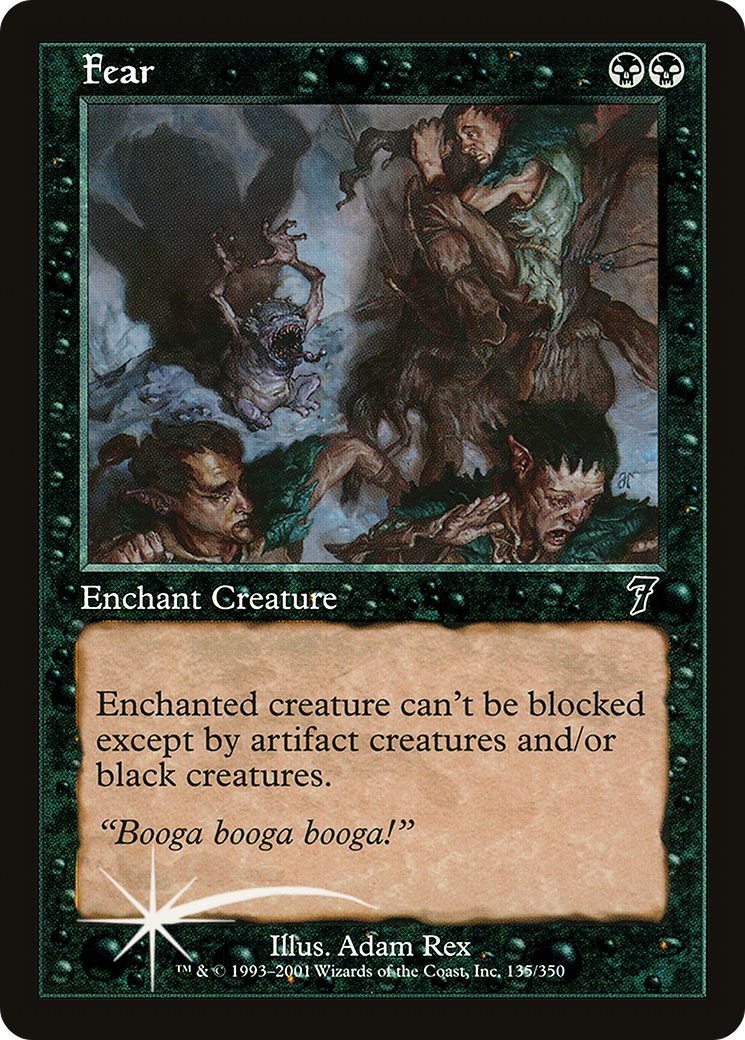 Fear (7ED-135★) - Seventh Edition Foil - Premium MTG Single from Wizards of the Coast - Just $0.89! Shop now at Game Crave Tournament Store