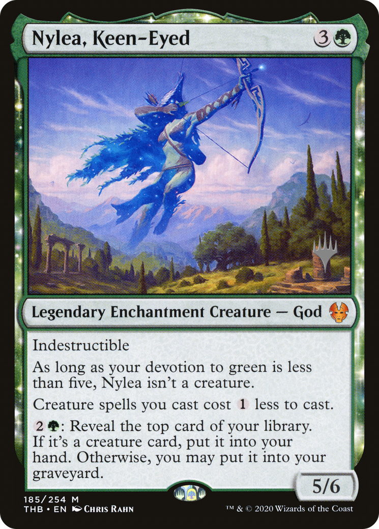 Nylea, Keen-Eyed (PTHB-185P) - Theros Beyond Death Promos: (nyxtouched) Foil - Premium MTG Single from Wizards of the Coast - Just $6.56! Shop now at Game Crave Tournament Store