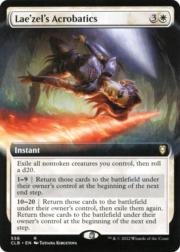 Lae'zel's Acrobatics (CLB-556) - Commander Legends: Battle for Baldur's Gate: (Extended Art) - Premium MTG Single from Wizards of the Coast - Just $0.53! Shop now at Game Crave Tournament Store