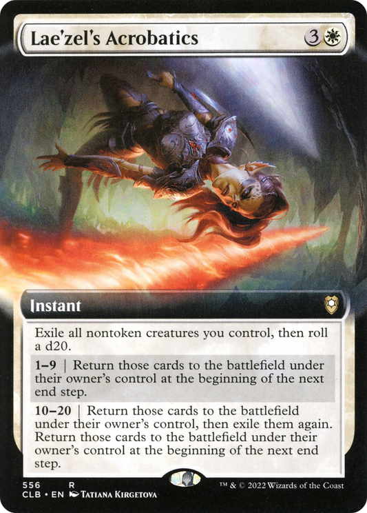 Lae'zel's Acrobatics (CLB-556) - Commander Legends: Battle for Baldur's Gate: (Extended Art) - Premium MTG Single from Wizards of the Coast - Just $0.53! Shop now at Game Crave Tournament Store