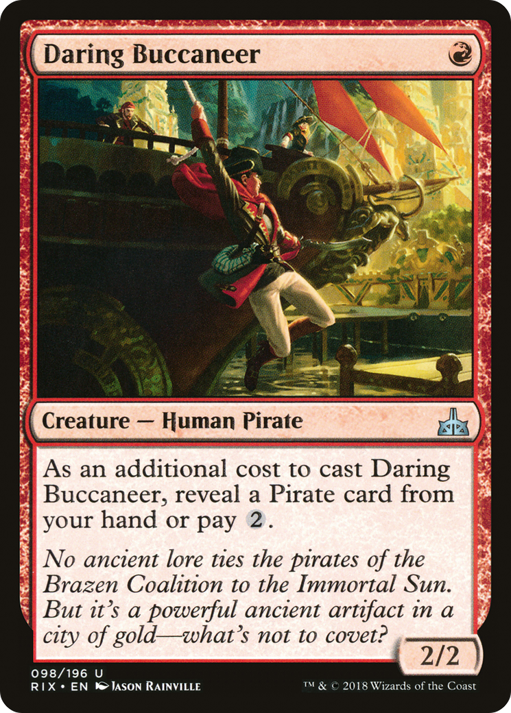 Daring Buccaneer (RIX-098) - Rivals of Ixalan - Premium MTG Single from Wizards of the Coast - Just $0.08! Shop now at Game Crave Tournament Store