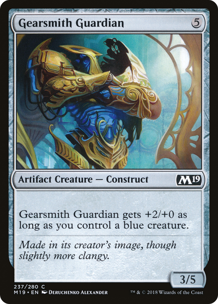 Gearsmith Guardian (M19-237) - Core Set 2019 Foil - Premium MTG Single from Wizards of the Coast - Just $0.08! Shop now at Game Crave Tournament Store