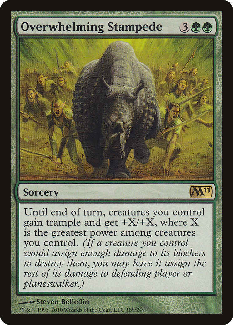 Overwhelming Stampede (M11-189) - Magic 2011 - Premium MTG Single from Wizards of the Coast - Just $1.81! Shop now at Game Crave Tournament Store