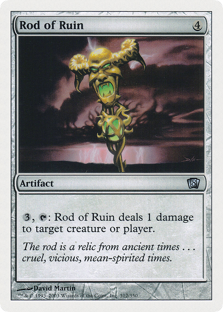 Rod of Ruin (8ED-312) - Eighth Edition - Premium MTG Single from Wizards of the Coast - Just $0.08! Shop now at Game Crave Tournament Store