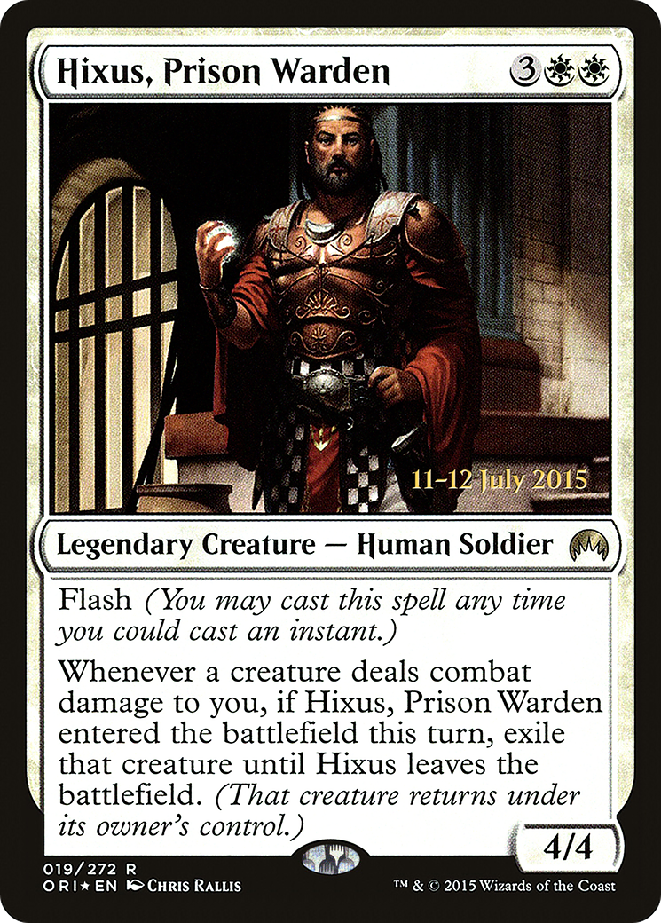 Hixus, Prison Warden (PORI-19S) - Magic Origins Promos Foil - Premium MTG Single from Wizards of the Coast - Just $0.14! Shop now at Game Crave Tournament Store