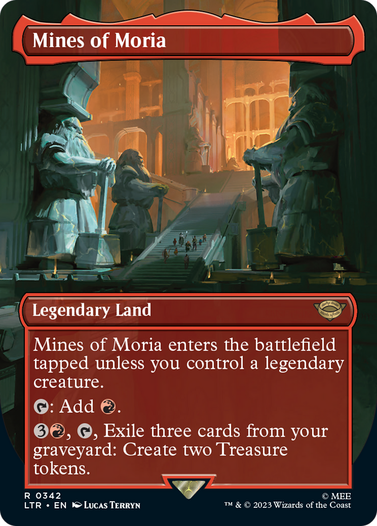 Mines of Moria (LTR-342) - The Lord of the Rings: Tales of Middle-earth (Borderless) Foil - Premium MTG Single from Wizards of the Coast - Just $0.29! Shop now at Game Crave Tournament Store