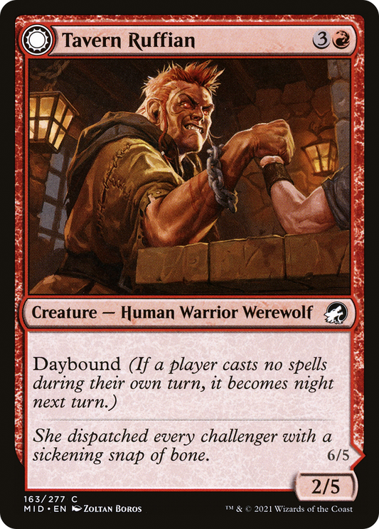 Tavern Ruffian // Tavern Smasher (MID-163) - Innistrad: Midnight Hunt: (Double Faced Transform) - Premium MTG Single from Wizards of the Coast - Just $0.25! Shop now at Game Crave Tournament Store