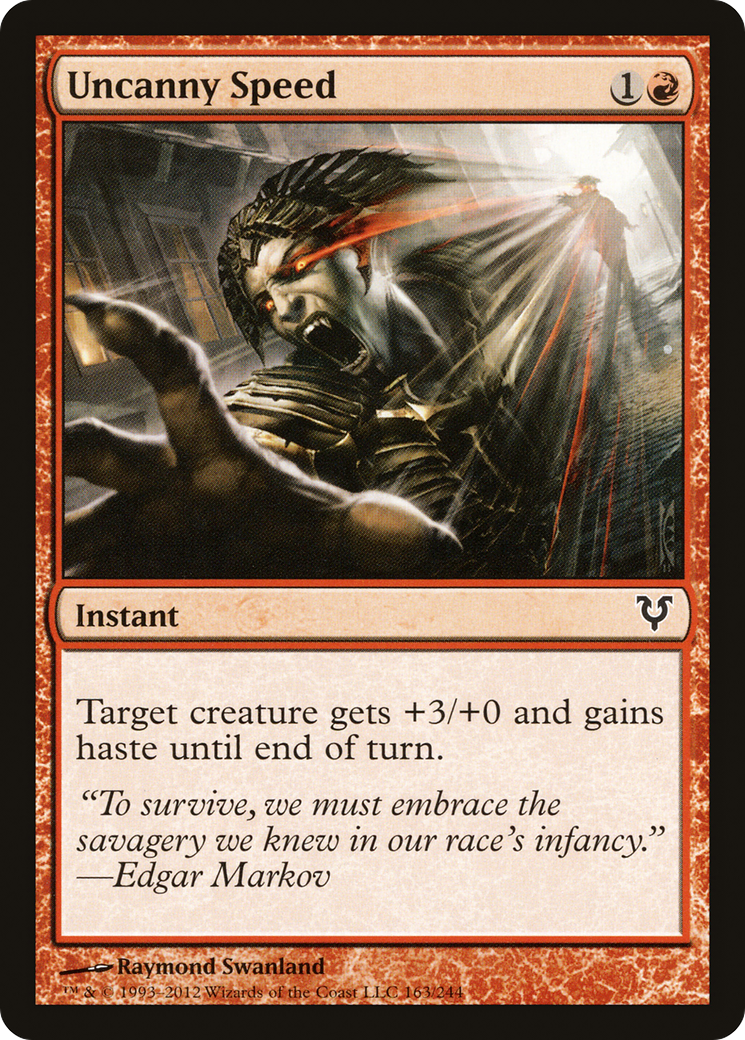 Uncanny Speed (AVR-163) - Avacyn Restored Foil - Premium MTG Single from Wizards of the Coast - Just $0.29! Shop now at Game Crave Tournament Store