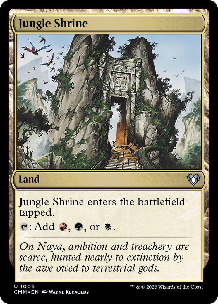 Jungle Shrine (CMM-1006) - Commander Masters - Premium MTG Single from Wizards of the Coast - Just $0.87! Shop now at Game Crave Tournament Store