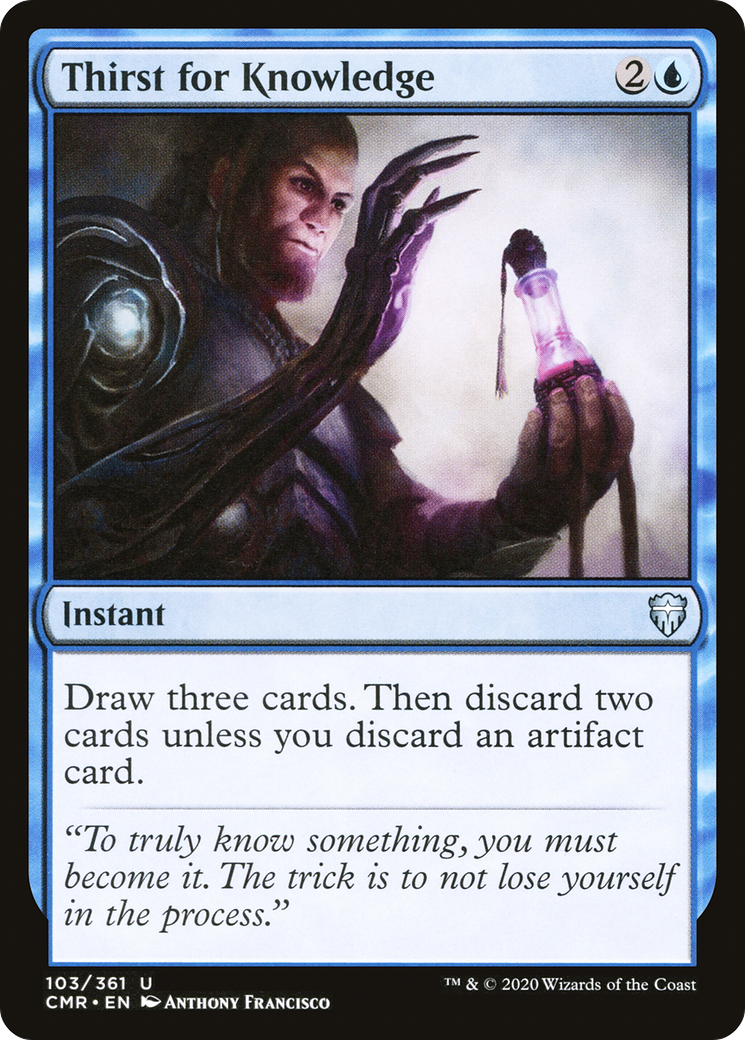 Thirst for Knowledge (CMR-103) - Commander Legends Foil - Premium MTG Single from Wizards of the Coast - Just $0.25! Shop now at Game Crave Tournament Store