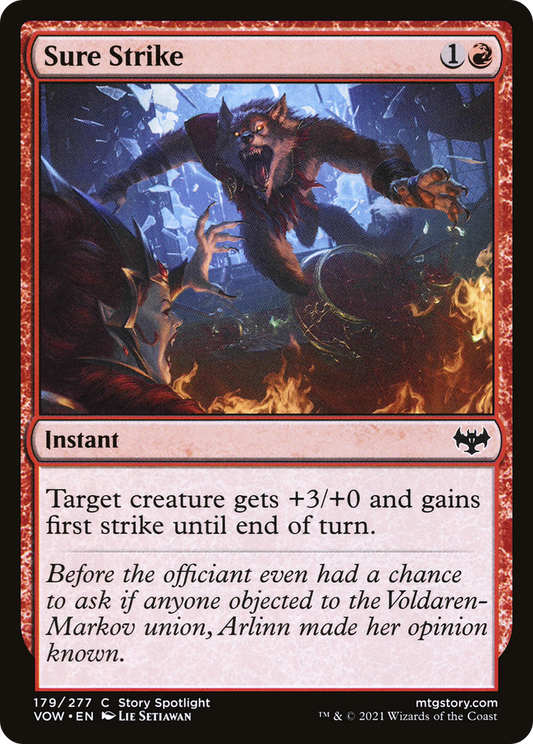 Sure Strike (VOW-179) - Innistrad: Crimson Vow - Premium MTG Single from Wizards of the Coast - Just $0.08! Shop now at Game Crave Tournament Store