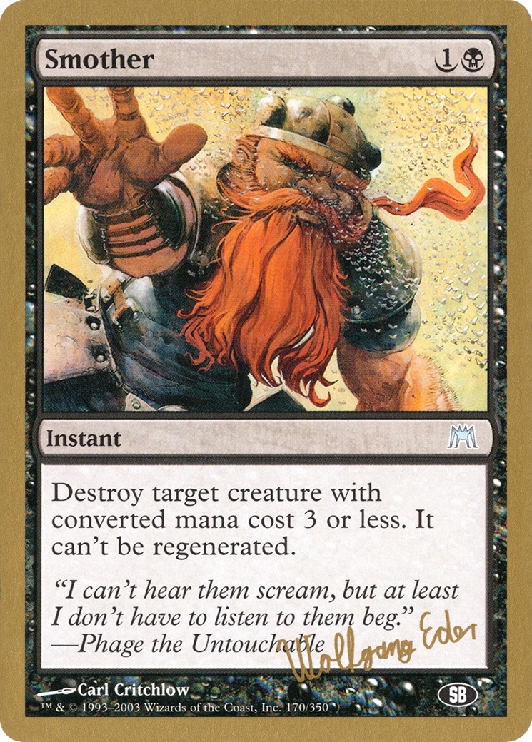 Smother (WC03-WE170SB) - World Championship Decks 2003 - Premium MTG Single from Wizards of the Coast - Just $0.24! Shop now at Game Crave Tournament Store