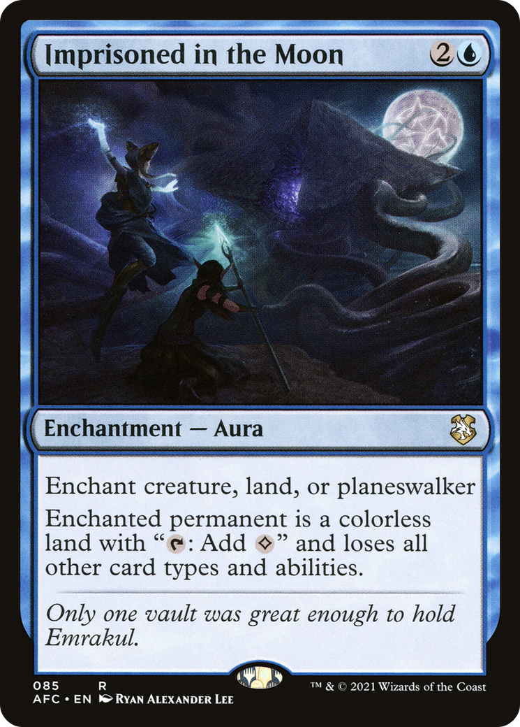 Imprisoned in the Moon (AFC-085) - Forgotten Realms Commander - Premium MTG Single from Wizards of the Coast - Just $0.10! Shop now at Game Crave Tournament Store